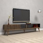 Hanah Home Milan Soporte para TV Nogal y Negro
